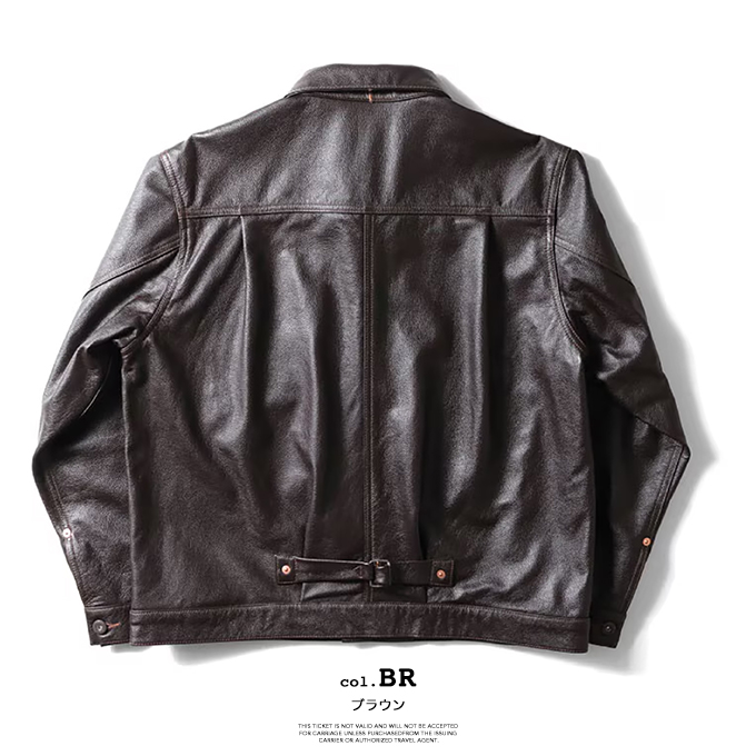 HOUSTON（ヒューストン） COW LEATHER TRACK JACKET カウレザー