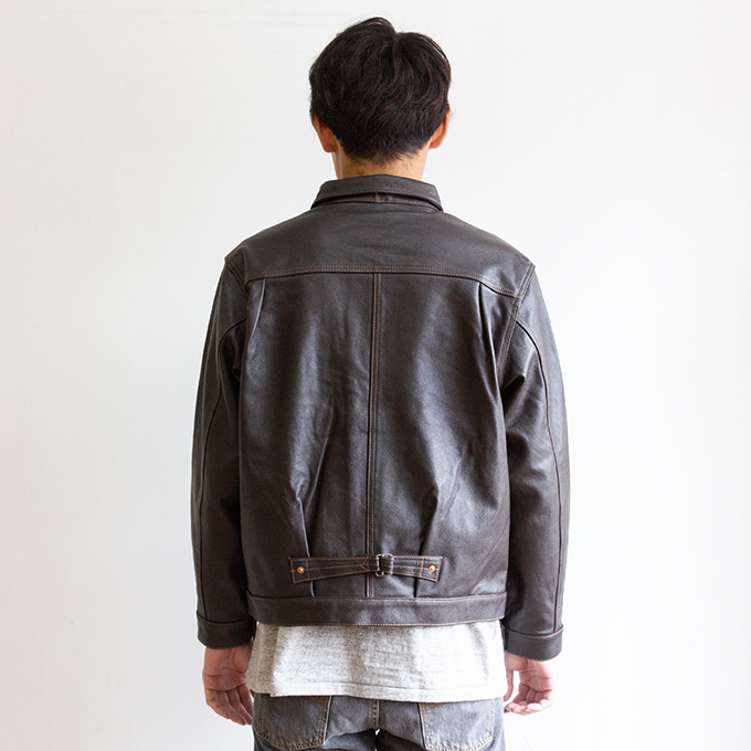 HOUSTON（ヒューストン） COW LEATHER TRACK JACKET カウレザー