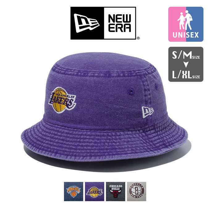 NEW ERA ニューエラ BUCKET01 NBA Acid Wash ロゴ バケットハット 141095/141096 /14109583 14109588 14109609 14109610 2024SUMMER｜jeansstation