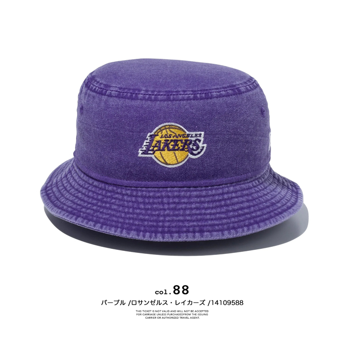 NEW ERA（ニューエラ） BUCKET01 NBA Acid Wash ロゴ バケットハット