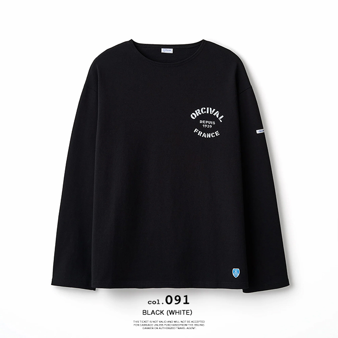 ✨新品未使用✨ORCIVAL　COTTON LOURD バスクシャツ　オーチバル ORCIVAL（オーシバル） Men's Cotton Lourd Crew Neck Basque Shirt