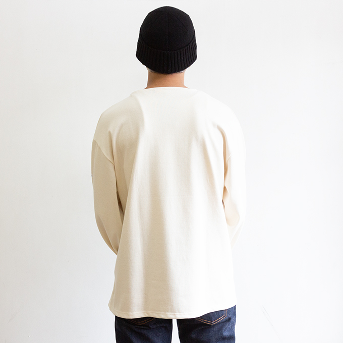 ORCIVAL（オーシバル） Men's Cotton Lourd Crew Neck Basque Shirt