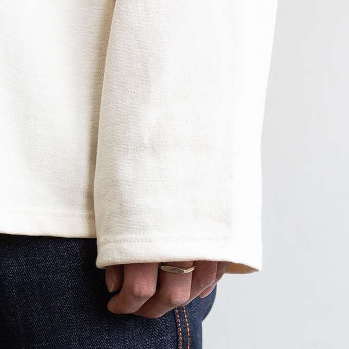 ORCIVAL（オーシバル） Men's Cotton Lourd Crew Neck Basque Shirt