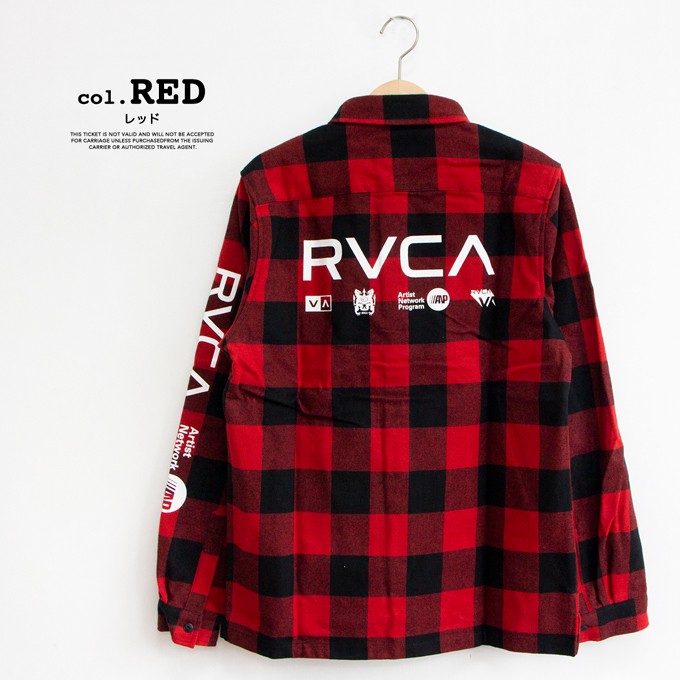 冬SALE!!】【 RVCA ルーカ 】 ブロックチェック ロングスリーブシャツ 