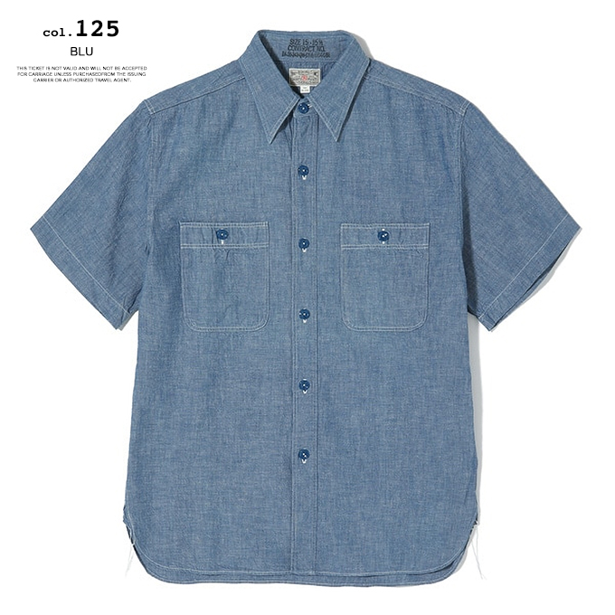 BUZZ RICKSON'S バズリクソンズ BLUE CHAMBRAY WORK SHIRT ブルー