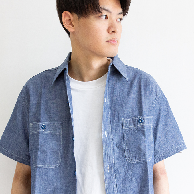 BUZZ RICKSON'S バズリクソンズ BLUE CHAMBRAY WORK SHIRT ブルー
