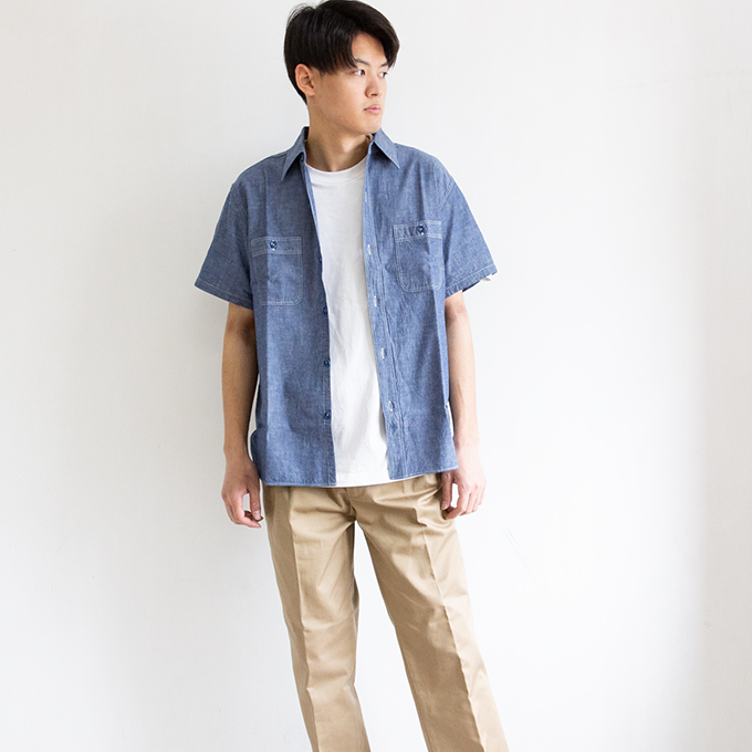 BUZZ RICKSON'S バズリクソンズ BLUE CHAMBRAY WORK SHIRT ブルー