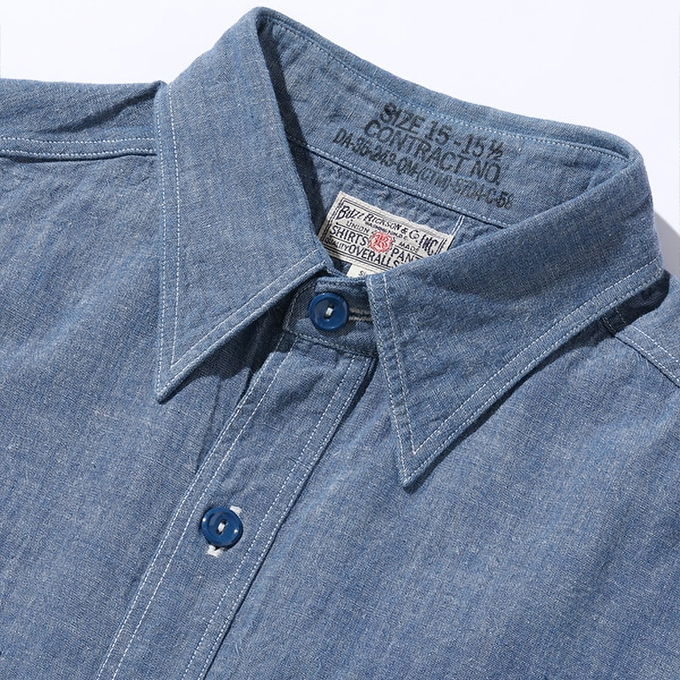 BUZZ RICKSON'S バズリクソンズ BLUE CHAMBRAY WORK SHIRT ブルー