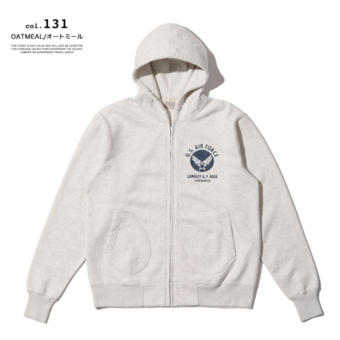 BUZZ RICKSON'S バズリクソンズ FULL ZIP SWEAT PARKA U.S. AIR FORCE
