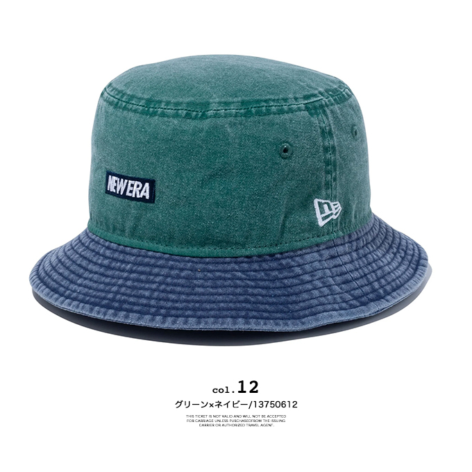 NEW ERA（ニューエラ） BUCKET01 Acid Wash ロゴ バケット ハット