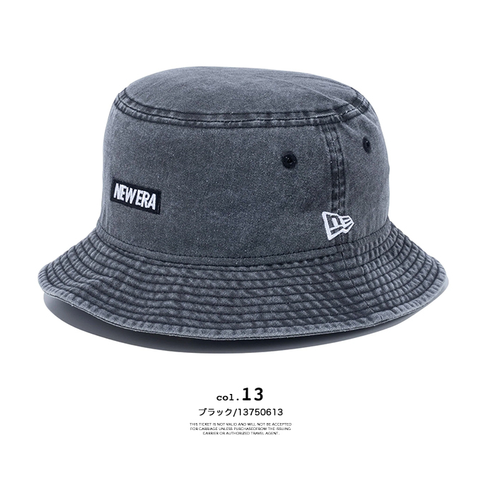 NEW ERA（ニューエラ） BUCKET01 Acid Wash ロゴ バケット ハット