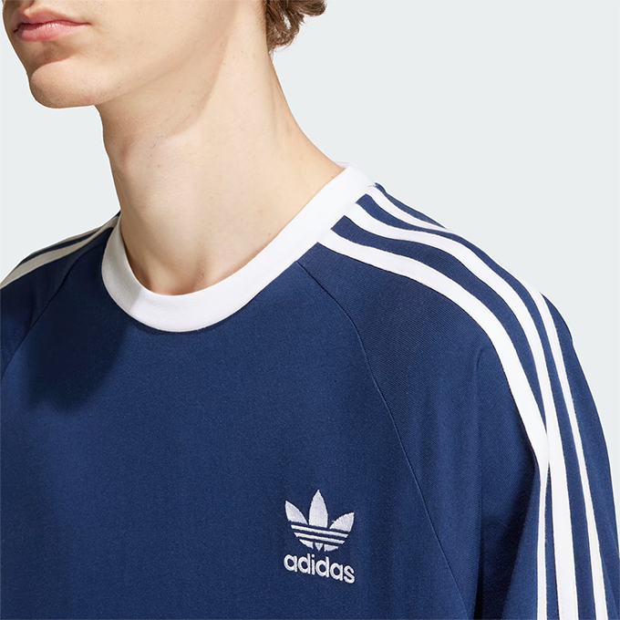 未使用★adidas Oasis スリーストライプス 長袖Tシャツ ブルー XL adidas Originals × Oasis ツアー スリーストライプス 長袖Tシャツ