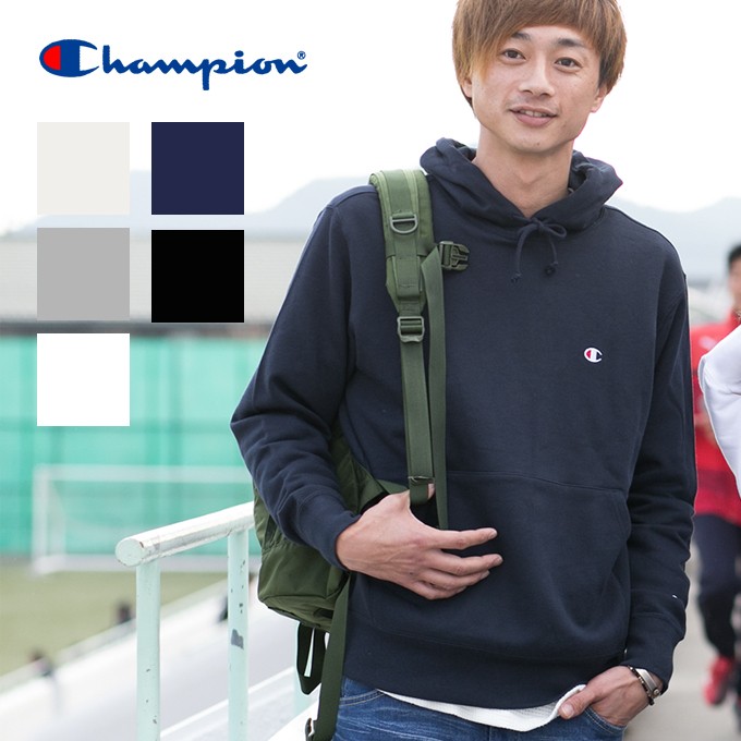 【Champion チャンピオン】ユニセックス ワンポイント ロゴ プルオーバー スウェット パーカー