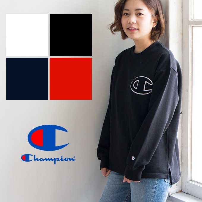 【Champion チャンピオン】ビッグロゴクルースウェットシャツ