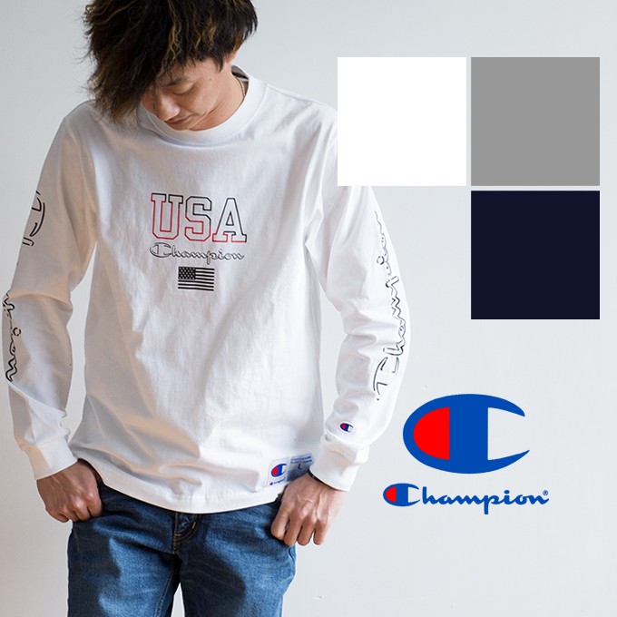 【Champion チャンピオン】ACTION STYLE USAプリントL/S Tシャツ