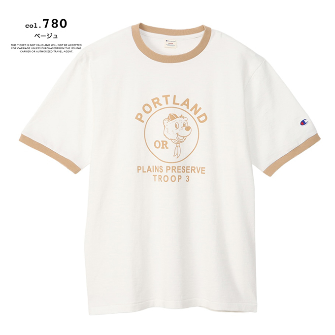 Champion（チャンピオン） ショートスリーブ リンガー Tシャツ C3-Z339