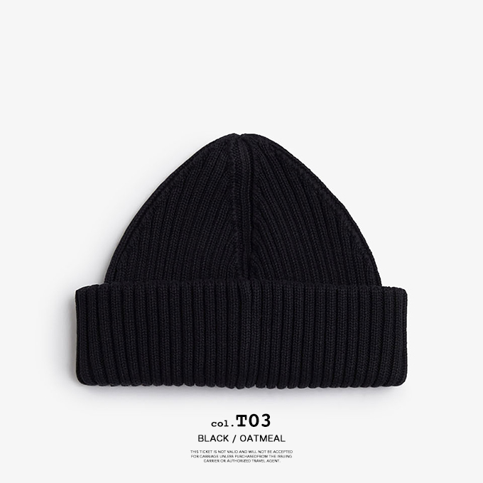FRED PERRY フレッドペリー Patch Brand Chunky Rib Beanie