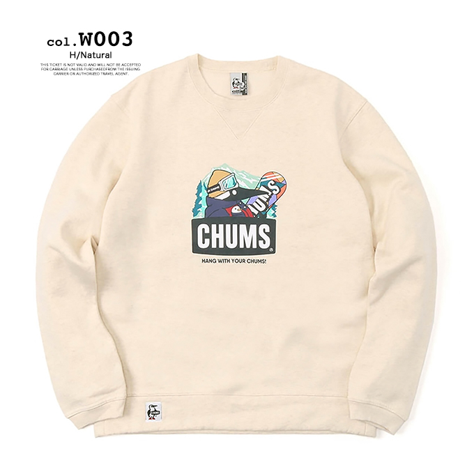 CHUMS チャムス 】 Snowboading Booby Crew Top スノーボーディング