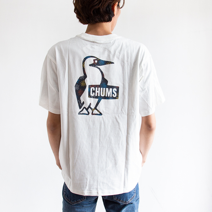 CHUMS チャムス 】Booby Logo Hanabi T-Shirt ブービーロゴ ハナビ T