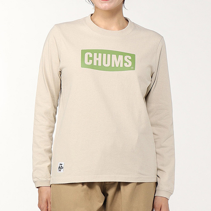 新品　CHUMS Brushed ロングTシャツ　チャムス　レディース　bt CHUMS チャムス ブービーロゴブラッシュドロングスリーブTシャツ