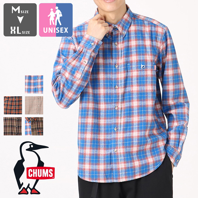 【 CHUMS チャムス 】 Plaid Nel Shirt チェックネルシャツ CH02-1202 ※