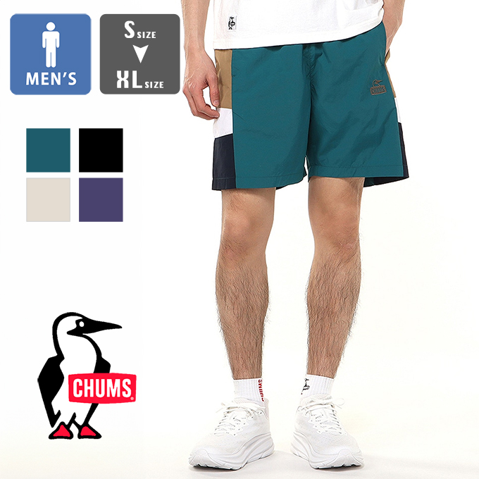 「 CHUMS チャムス 」 Kearns Retro Sports Shorts カーンズ レトロスポーツ ショーツ ( ショート｜ ハーフパンツ ) CH03-1358 / チャムス ショートパンツ ショーツ ウエストゴム スポーツ 撥水加工 アクティビティ 2025SUMMER CHUMS（チャムス） 【 CHUMS チャムス 】 Kearns Retro Sports Shorts