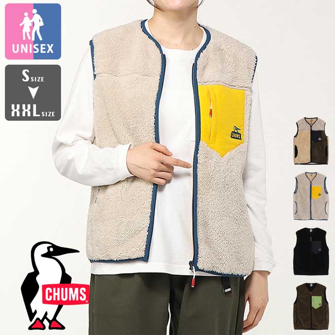 CHUMS（チャムス） Bonding Fleece No Collar Vest ボンディングフリー