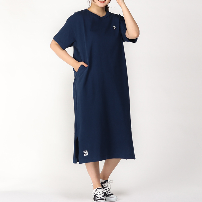 CHUMS チャムス Booby Long One-Piece ブービー ロングワンピース Tシャツワンピ CH18-1243 / 2024SUMMER ※｜jeansstation｜05