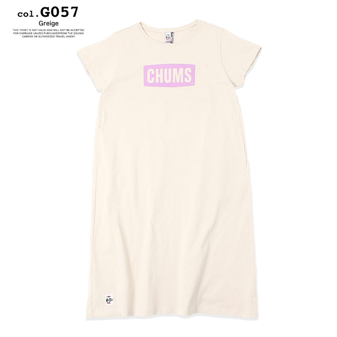 CHUMS 【 チャムス 】 ロゴ ドレス ワンピース Logo Dress CH18