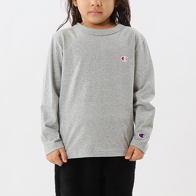 Champion（チャンピオン） キッズ ロングスリーブ Tシャツ CK-Y401
