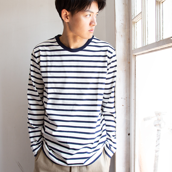 ROYAL MER ロイヤルメール バスクボーダー ロングスリーブ Tシャツ