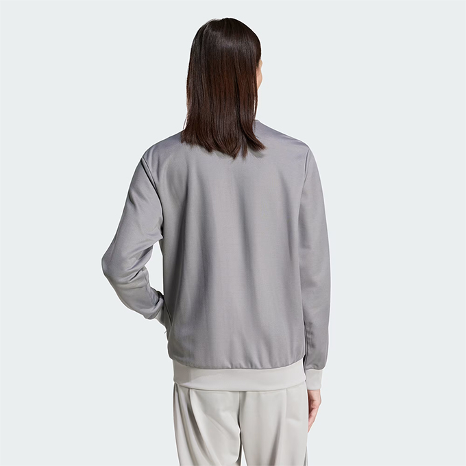 【レアカラー】adidasジャージ　ハーフジップ　センターロゴ　グレー　灰色　L sixpacjoe_240808-52