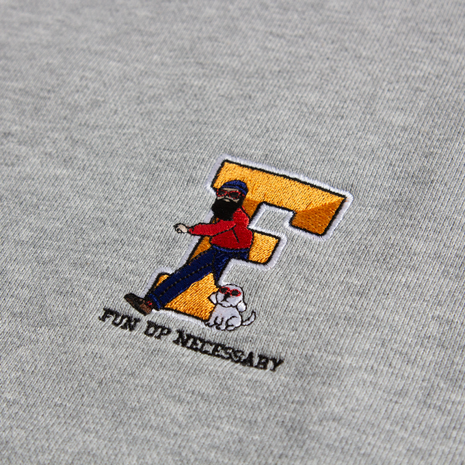 FUN ファン EMB OJISAN ONE POINT Sweat Shirt エンブロイド おじさん