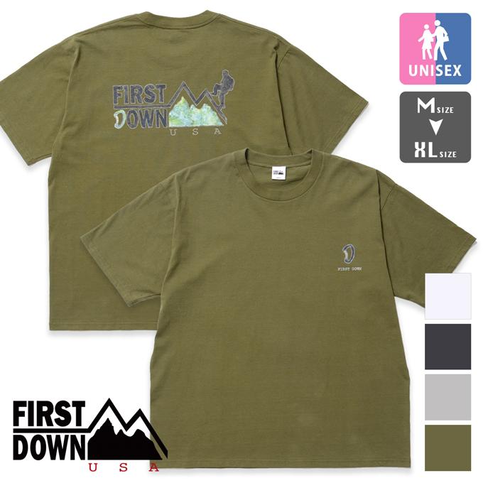 FIRST DOWN USA ファーストダウン コットンジャージー 半袖 Ｔシャツ by lee qura S/S TEE#2 COTTON JERSEY F401007 / 23SS ※｜jeansstation