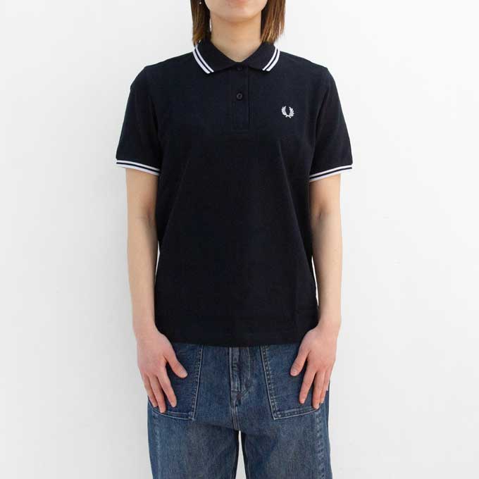 FRED PERRY TWIN TIPPED ポロシャツ Lサイズ FRED PERRY（フレッドペリー） ウィメンズ The Fred Perry Shirt