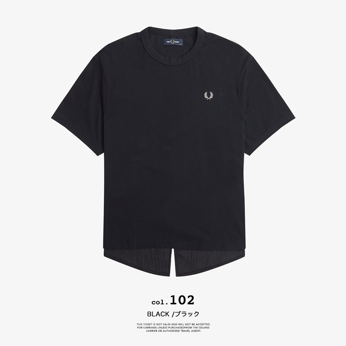 FRED PERRY フレッドペリー ウィメンズ Sheer Panel T-Shirt