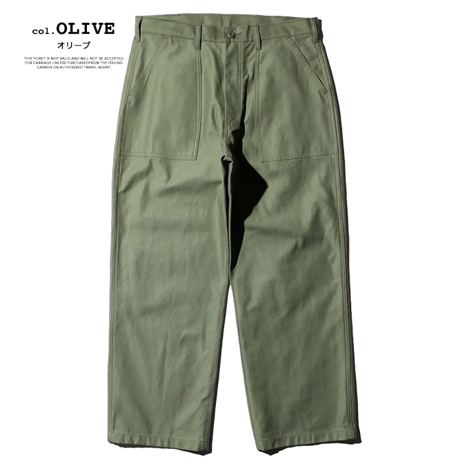 GUNG HO（ガンホー） 4POCKETS WIDE FATIGUE TROUSER BACK SATIN 4