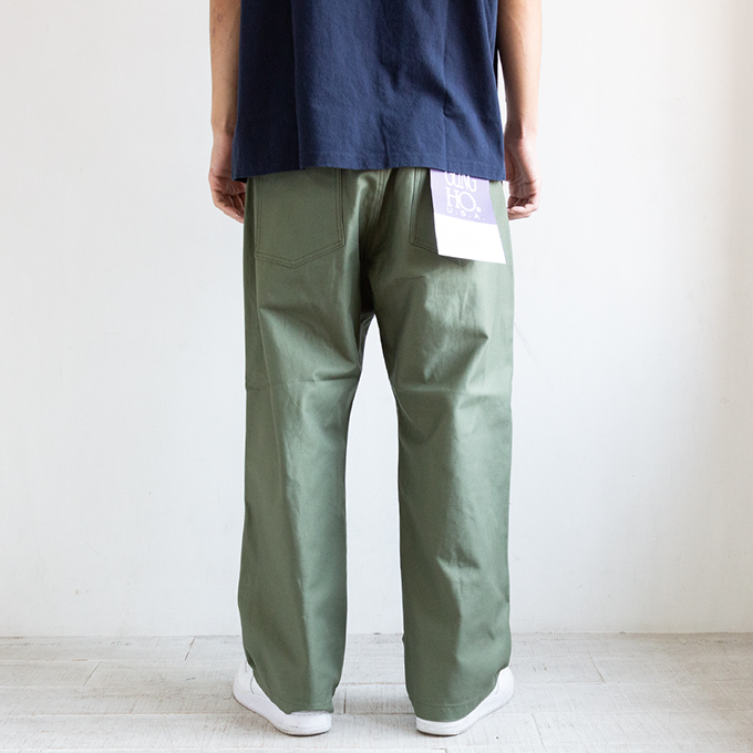 「 GUNG HO ガンホー 」 4POCKETS WIDE FATIGUE TROUSER BACK SATIN 4ポケット ワイド ファティーグ トラウザー バックサテン GH25S006B0 / GUNG HO ガンホー ベイカーパンツ ワークパンツ チノパンツ ワイド 4ポケット ワーク USアーミー ミリタリー 2025SPRING GUNG HO（ガンホー） 4POCKETS WIDE FATIGUE TROUSER BACK SATIN 4