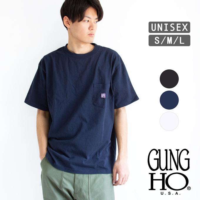 【新品】ENNOY POCKET SS T-SHIRT ネイビー　ポケットのみS GUNG HO（ガンホー） WORKERS POCKET SS TEE ワンポイント ロゴ