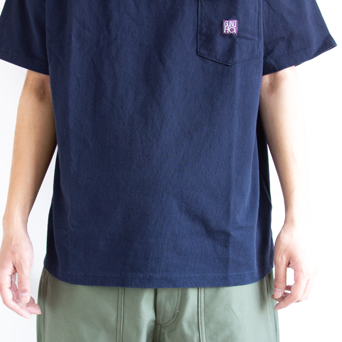 【新品】ENNOY POCKET SS T-SHIRT ネイビー　ポケットのみS GUNG HO（ガンホー） WORKERS POCKET SS TEE ワンポイント ロゴ
