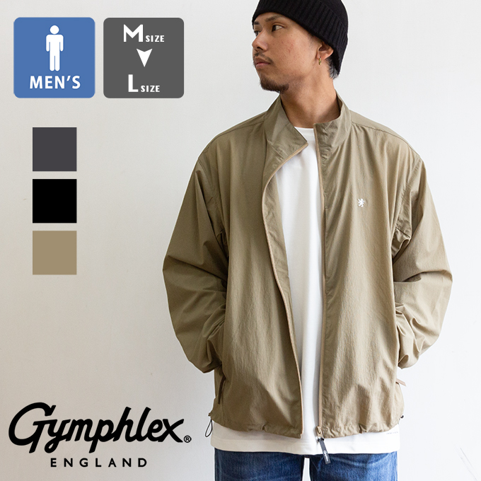 GYMPHLEX（ジムフレックス） STAND ZIP BLOUSON ナイロンコットン 