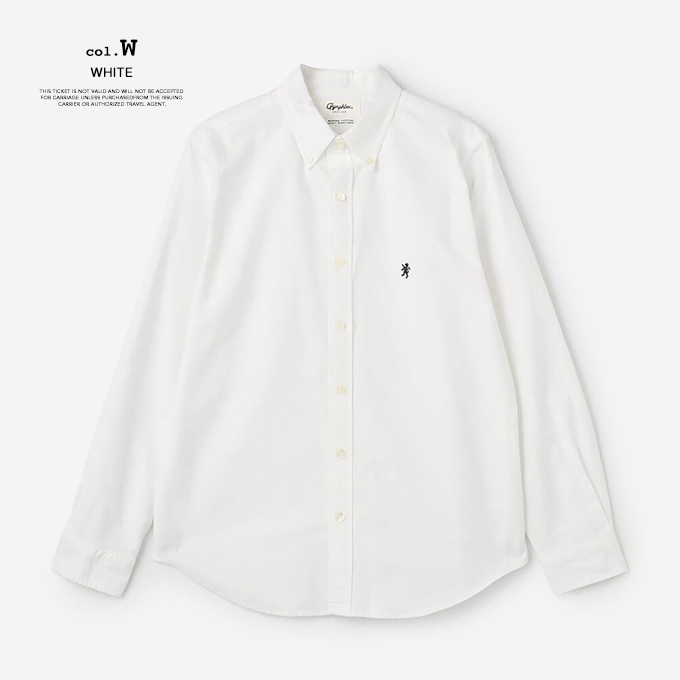GYMPHLEX（ジムフレックス） B.D. SHIRT L/S 長袖 ボタンダウン シャツ