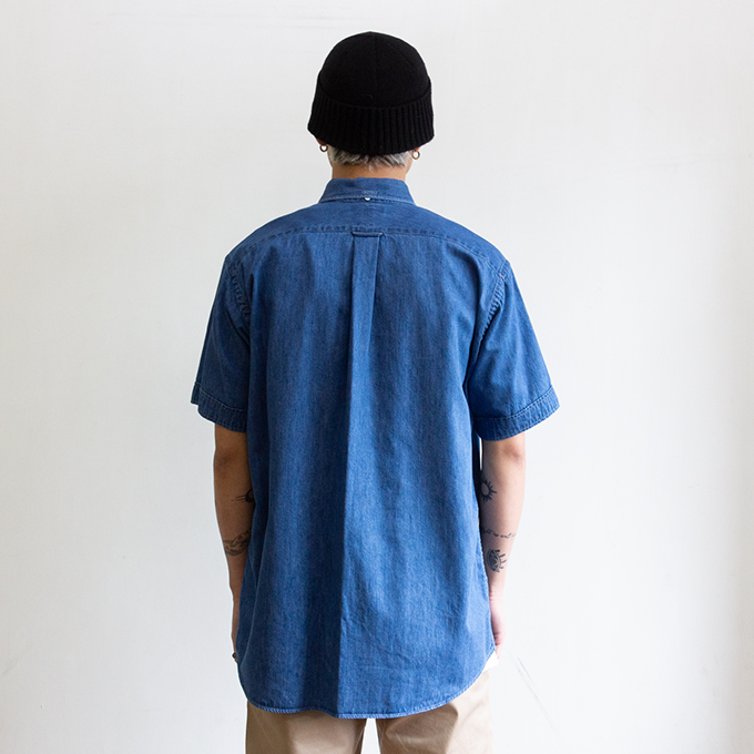 GYMPHLEX（ジムフレックス） B.D. SHIRT S/S ライト デニム 半袖
