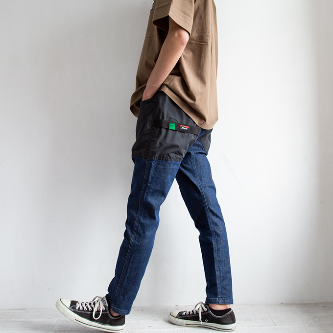 【 NANGA × H.A.K.U MOUNTAIN SUPPLY ナンガ × ハク 】 ハンズフリー ロークロッチ スキニー デニム HK-S103  / 22AW ※