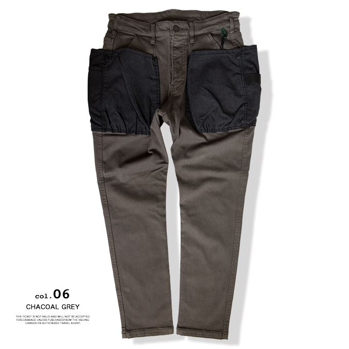 H.A.K.U MOUNTAIN SUPPLY ハク マウンテン サプライ ハンズフリー ロークロッチ スキニー カラーパンツ HK-T104 ※｜jeansstation｜17