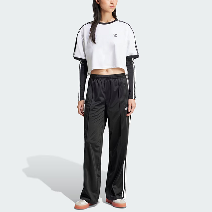 adidas originalsレザー ワイドパンツ adidas x Jeremy Scott Wide-Leg Faux Leather Pants Black JY2015