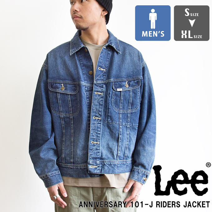�y Lee ���[ �z �y 101 101���N�L�O ���ʃ��f�� �zANNIVERSARY 101-J RIDERS JACKET �f�j���W���P�b�g LM1025 / 2026SPRING