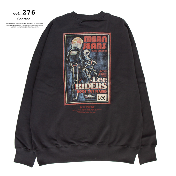 Lee リー Back Print Sweat Shirt バックプリント スウェットシャツ 
