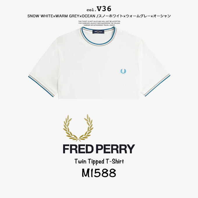 FRED PERRY フレッドペリー Twin Tipped T-Shirt ツインティップド Tシャツ M1588 /2024SUMMER｜jeansstation｜20