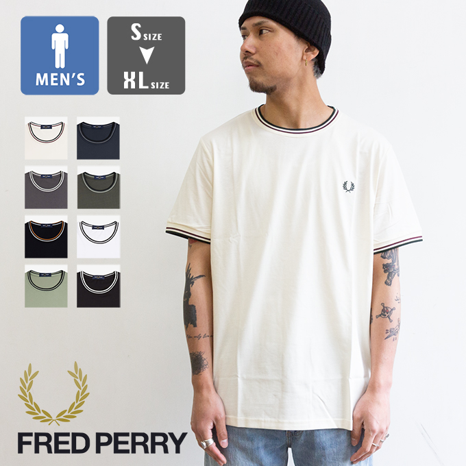 FRED PERRY �t���b�h�y���[ Twin Tipped T-Shirt �c�C���e�B�b�v�h T�V���c M1588V / 2026SUMMER